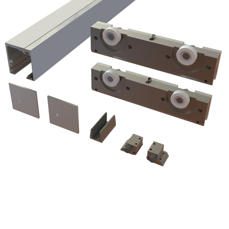 Coburn Flexiglas 50 One Door System 1000mm - Satin Stainless Steel