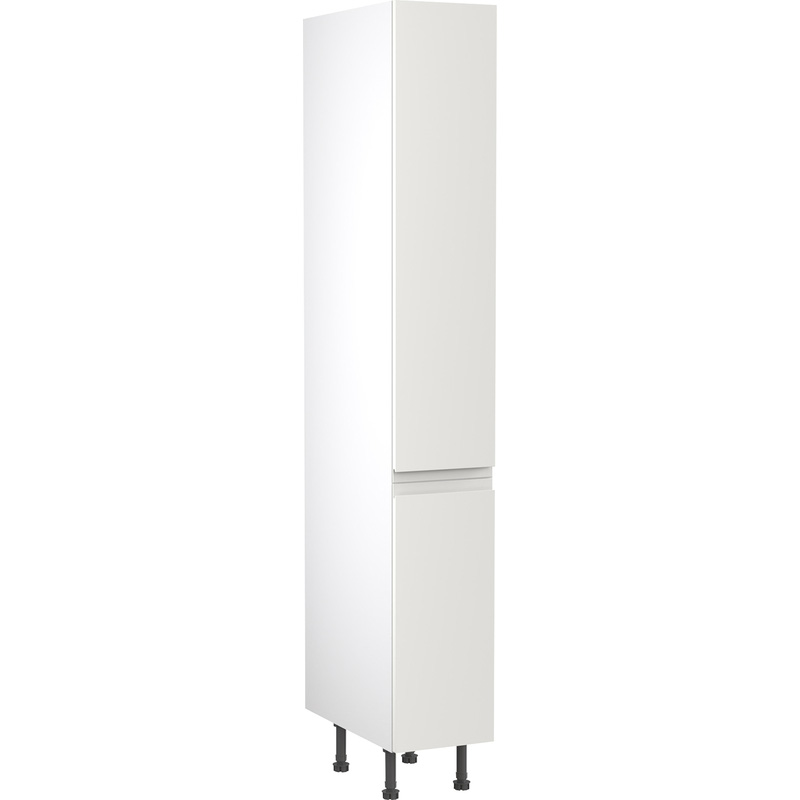 Kitchen Kit Flatpack J-Pull Kitchen Cabinet Tall Larder Unit Super Gloss White 300mm