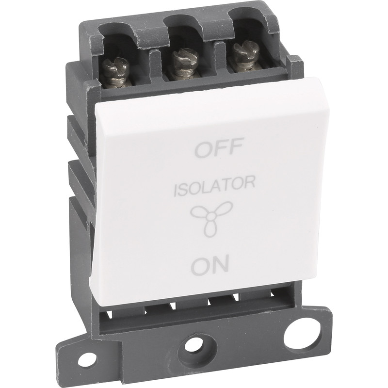 Click Mode Grid Module 10A 3 Pole Fan Isolator (Twin Width)