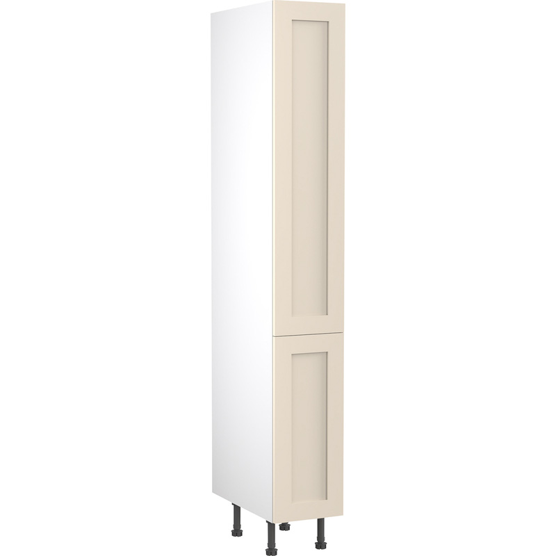 Kitchen Kit Flatpack Shaker Kitchen Cabinet Tall Larder Unit Ultra Matt Cashmere 300mm