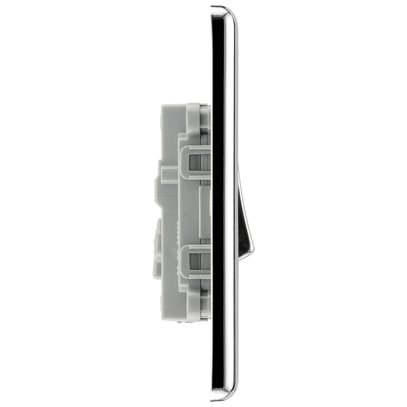 BG Polished Chrome 10A Switch 1 Gang Intermediate
