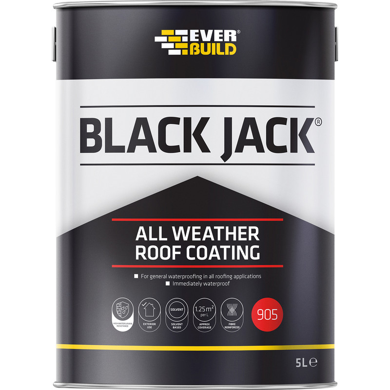 Everbuild Black Jack All Weather Roof Coat 5L