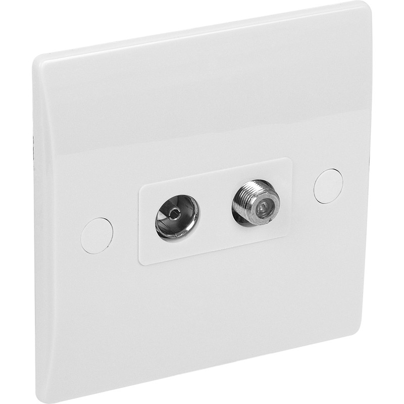 Axiom Low Profile Satellite Socket Sat /TV Outlet