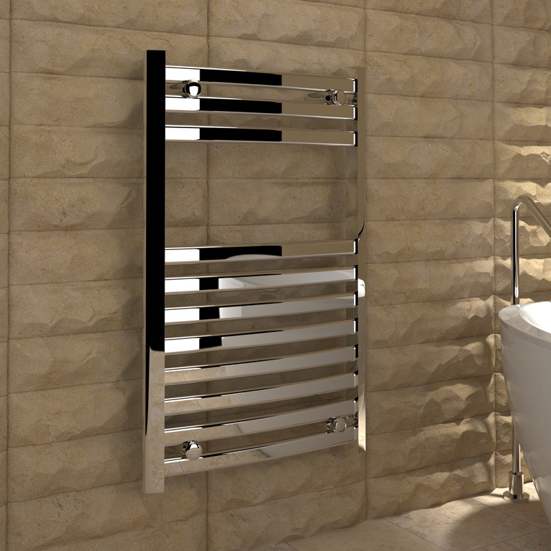 Kudox Verna Chrome Designer Towel Radiator 800 x 500mm 1037Btu