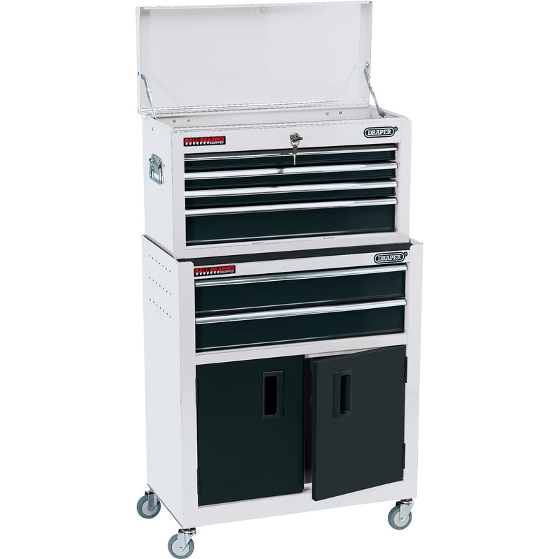 Draper Combined Roller Cabinet and Tool Chest White