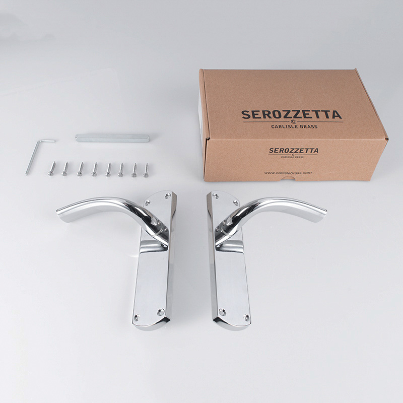 Serozzetta Cuatro Door Handles Latch Polished Chrome