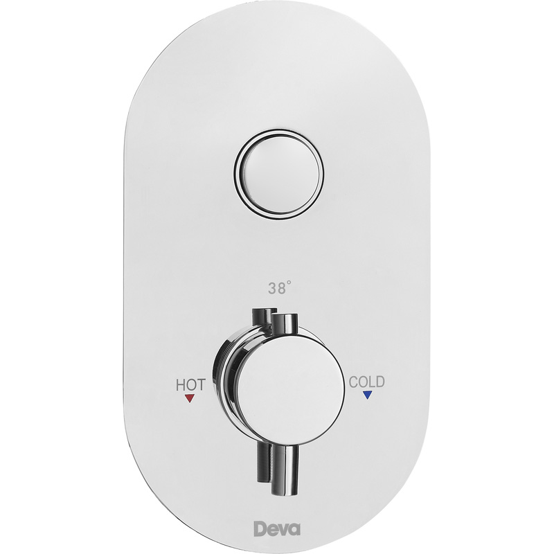 Deva Aston Push Button One Outlet Thermostatic Shower Valve