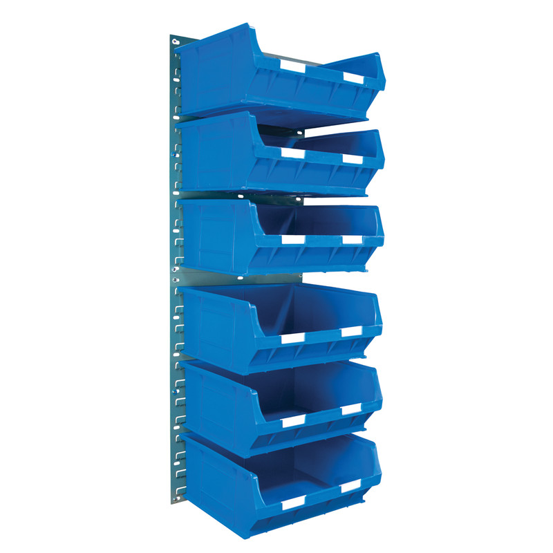 Barton Steel Louvre Panel with Blue Bins 641 x 457mm with TC6 Blue Bins
