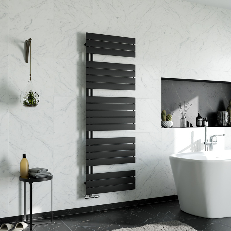 Ximax Oxford Open Panel Towel Radiator 1720 x 600mm 3444Btu Black