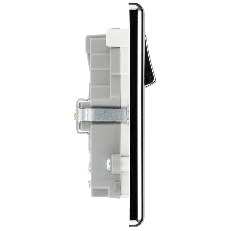 BG Polished Chrome 13A Switched Socket + A & C Type USB 2 Gang + 2 USB (4.2A)