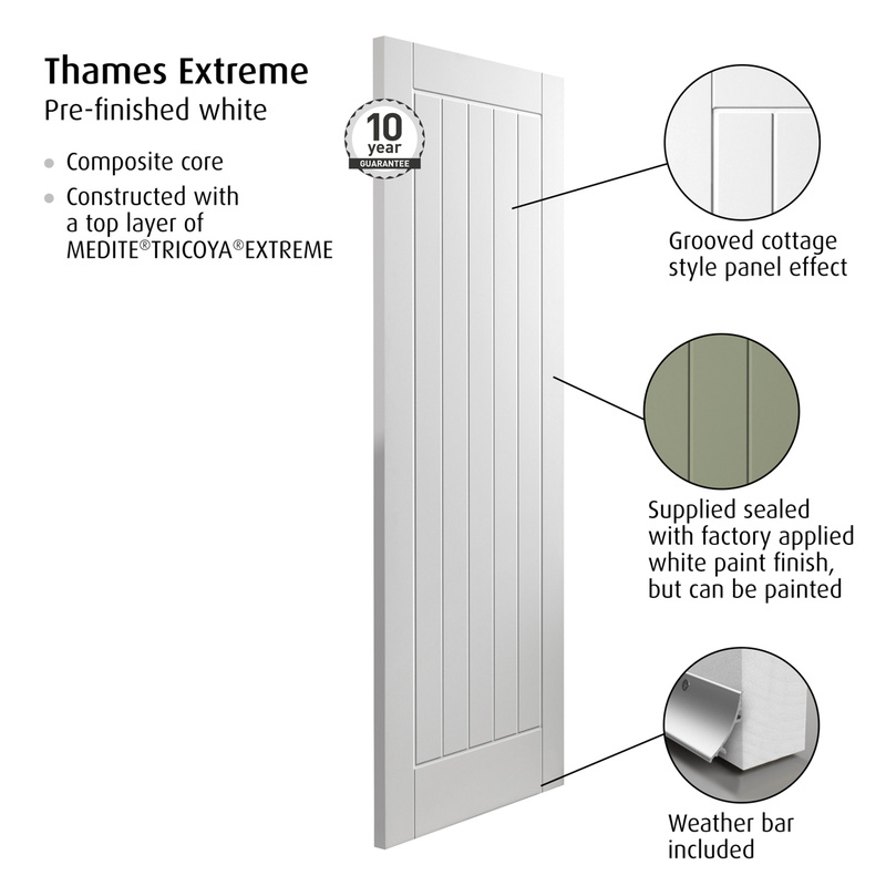 Thames Glazed Extreme External Door 44 x 1981 x 838mm