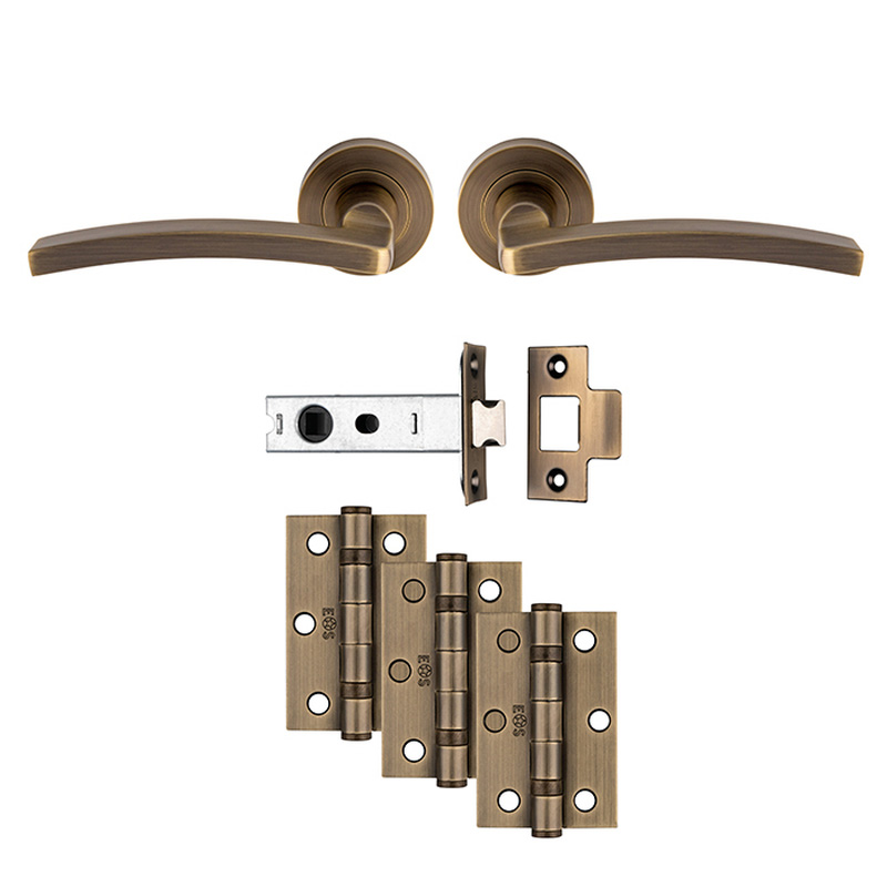 Carlisle Brass Tavira Door & Latch Pack Antique Brass