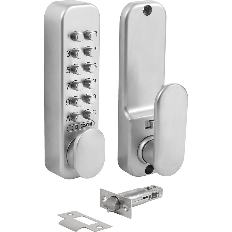 Codelocks CL160 Easicode Tubular Mortice Latch with Dual Function Backplate 60mm backset