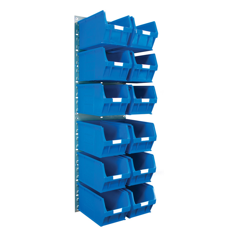 Barton Steel Louvre Panel with Blue Bins 641 x 457mm with TC5 Blue Bins