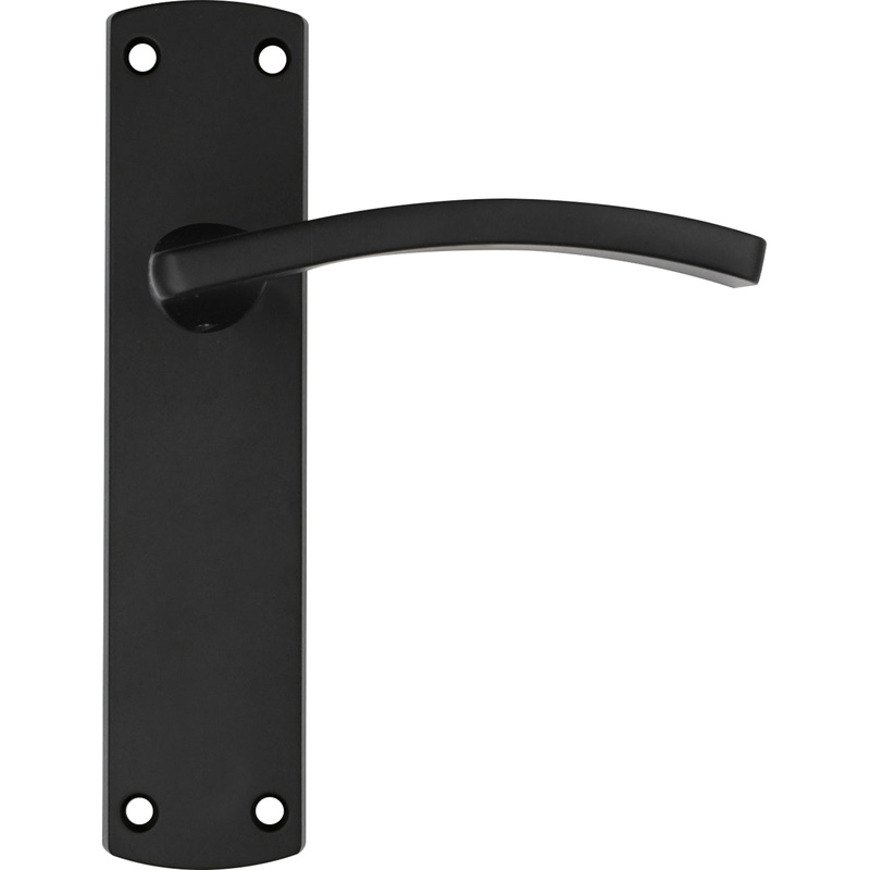 Stanza Toledo Door Handles Matt Black Latch