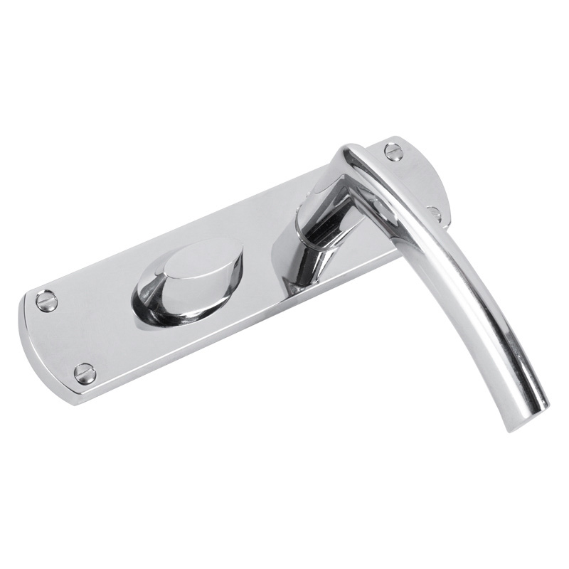 Serozzetta Dos Door Handles Bathroom Polished Chrome