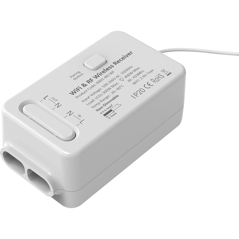 1 Channel Kinetic Switch Receiver Non-Dimmable Smart Wifi+Bluetooth White