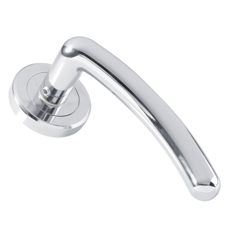 Serozzetta Noxia Lever On Rose Door Handles Polished Chrome