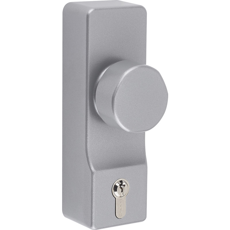 Union J-CE8550ADKC-SIL Knob Operated Outside Access Device With Cylinder