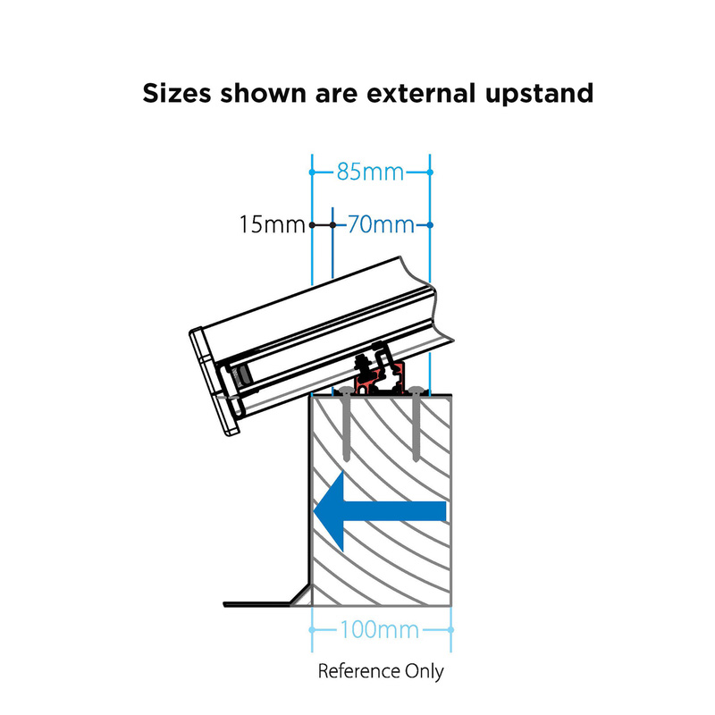 Crystal Aluminium Roof Lantern 2000mmx1000mm White
