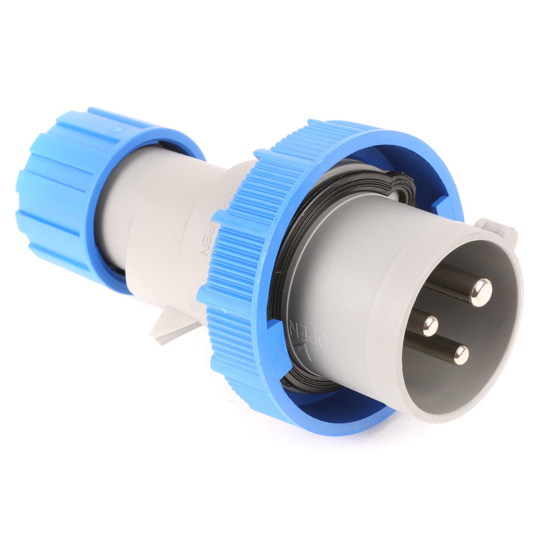 Industrial Watertight Plug IP67 240V 16A
