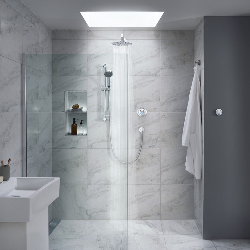Aqualisa Quartz Classic Smart Digital Divert Thermostatic Shower Pumped Rear Fed
