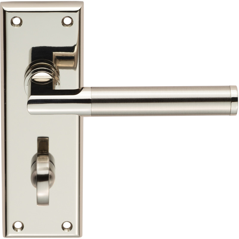 Serozzetta Sessanta Door Handles Bathroom Polished / Satin Nickel