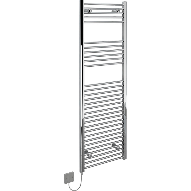Kudox Electric Pre-Filled Chrome Flat Towel Radiator 1500 x 500mm 400W