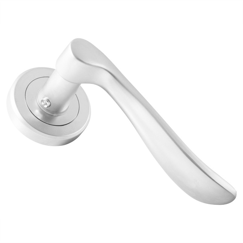 Serozzetta Verdun Lever On Rose Door Handles Satin Chrome