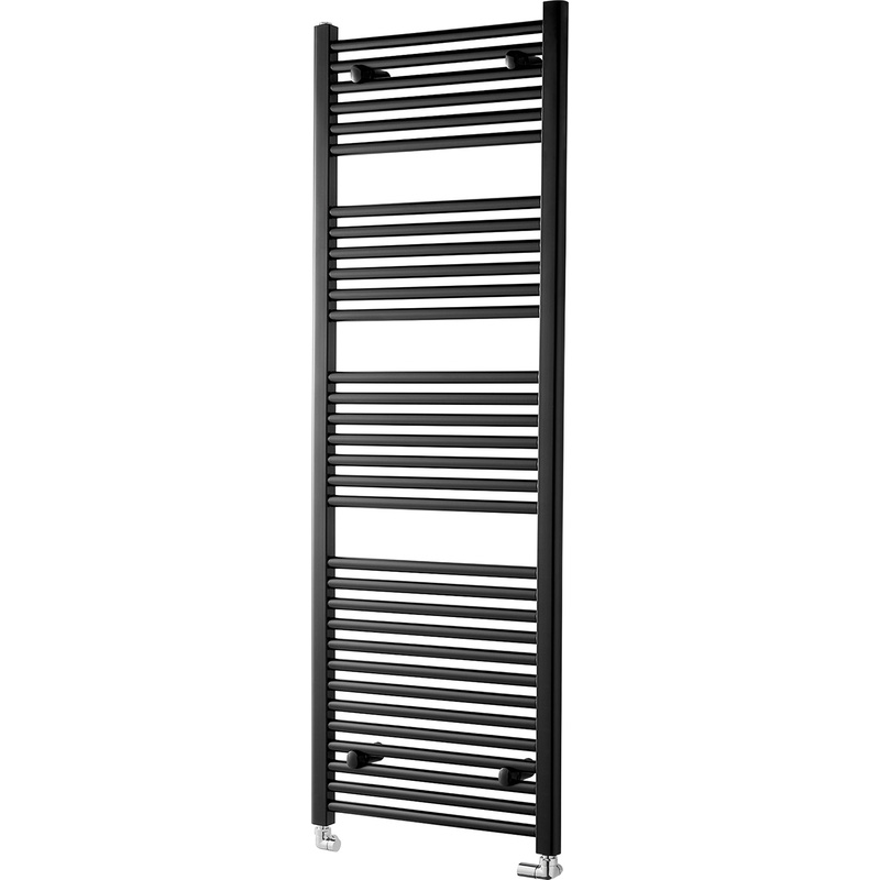 Towelrads Pisa Black Straight Towel Radiator 1600 x 600mm 3081Btu