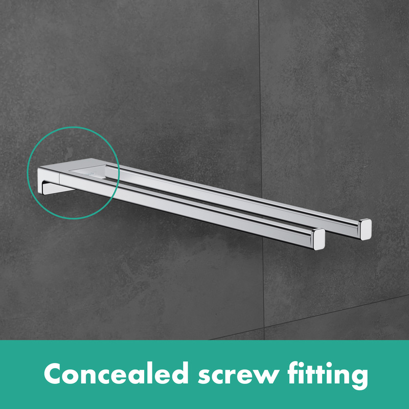 Hansgrohe AddStoris Twin Hand Towel Holder Chrome