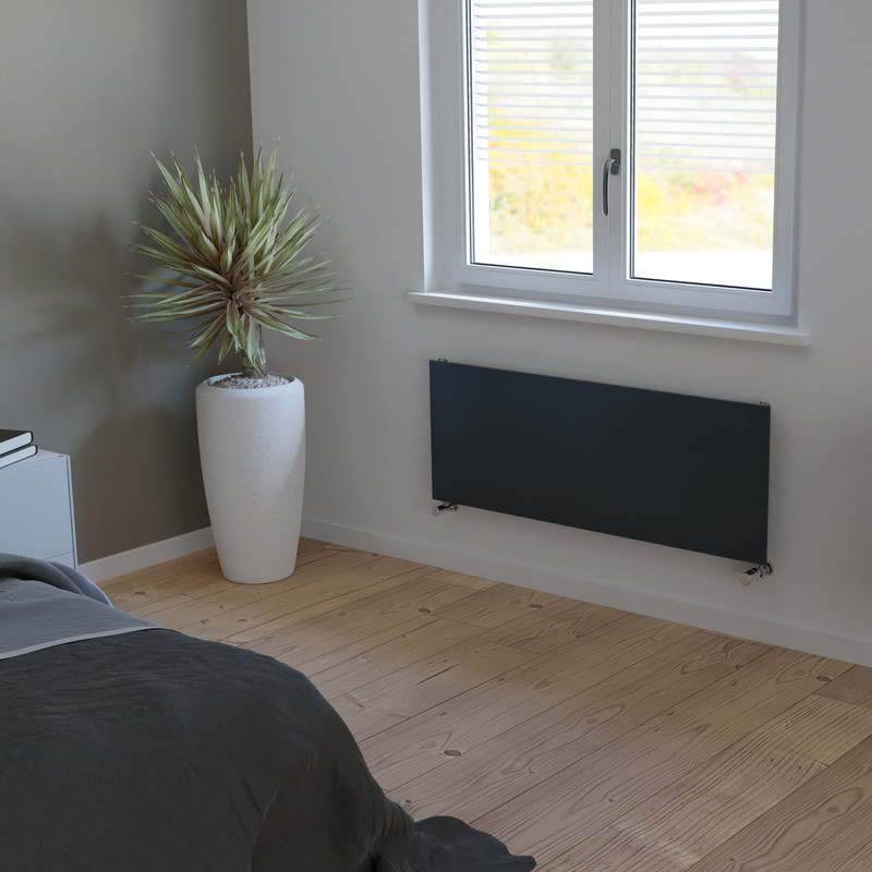 Ximax Oxford Plan Horizontal Designer Radiator 445 x 1200mm 1608Btu Anthracite