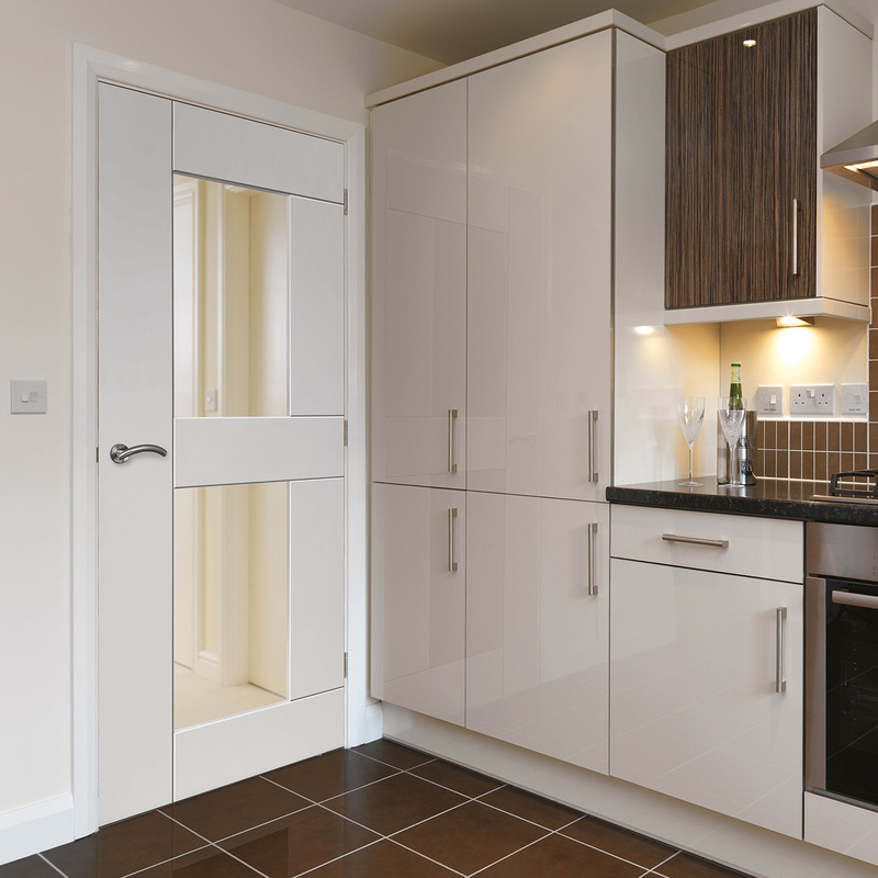 Eccentro Glazed White Internal Door 35 x 1981 x 762mm