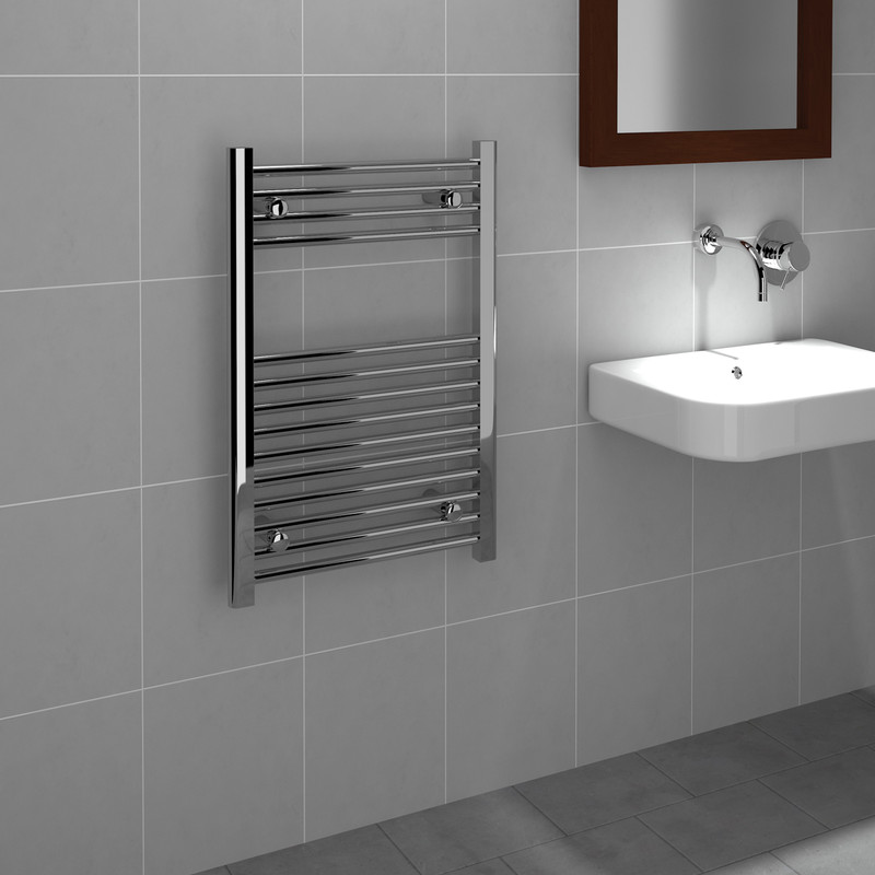 Kudox Chrome Flat Ladder Towel Radiator 750 x 500mm 788Btu