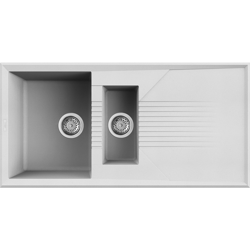 Reginox Tekno Reversible Composite Kitchen Sink & Drainer 1.5 Bowl White