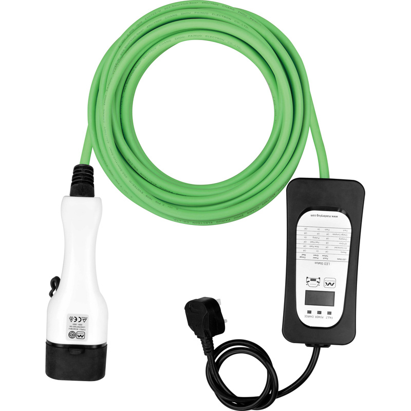 Masterplug Mode 2 EV Charging Cable 10m 3 Pin Plug to Type 2