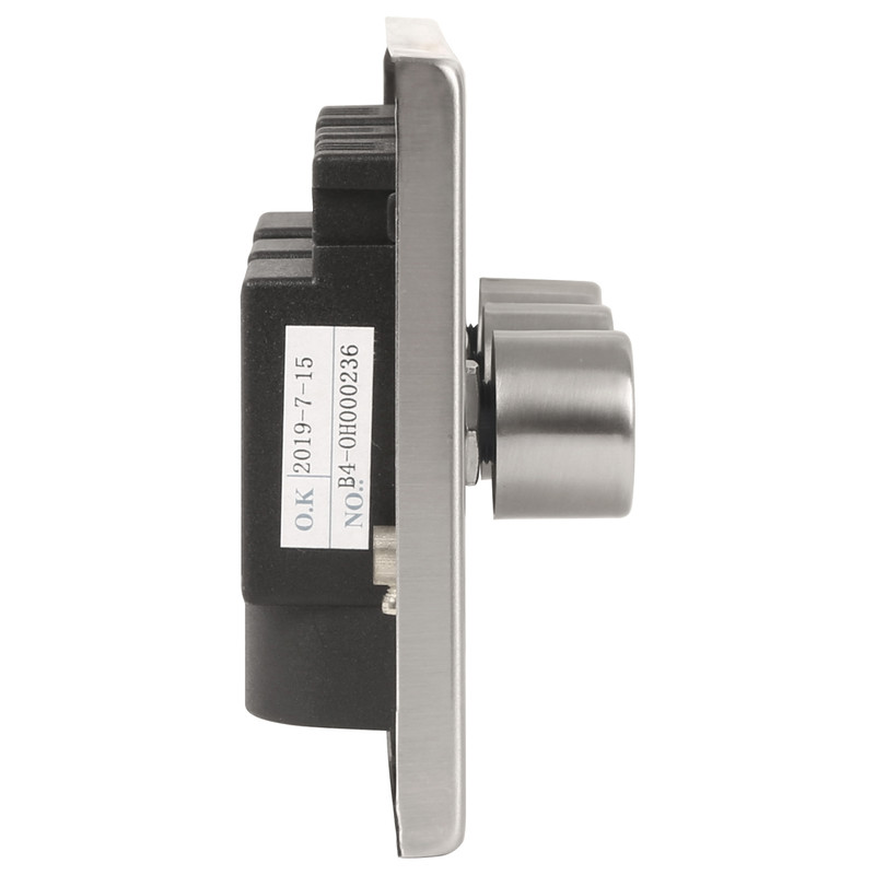 Click Deco Satin Chrome Dimmer Switch 3 Gang 2 Way 400W