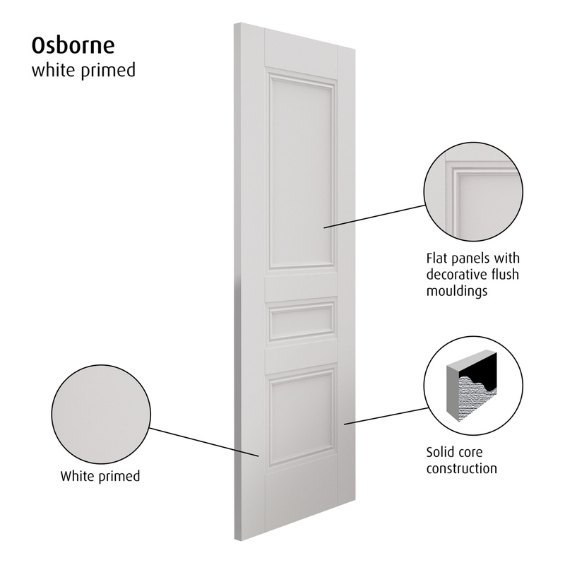 Osborne 3P O/S Primed White Internal Door 35 x 1981 x 686mm