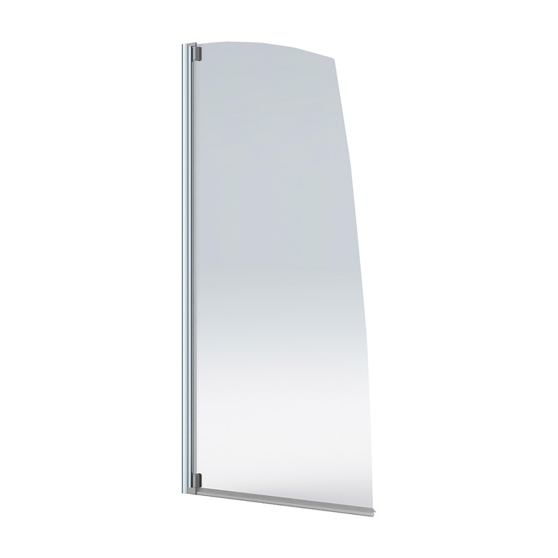 Aqualux Sail Bath Screen Silver Frame 770x1375mm