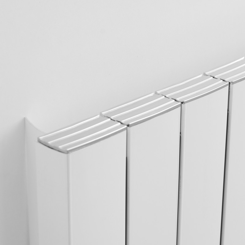 Ultraheat Smyrna Vertical Designer Radiator 1800 x 345mm Btu 3026 White Aluminium