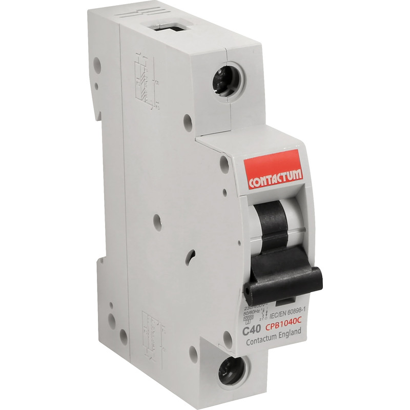 Contactum Single Pole C Curve MCB 40A 10kA SP