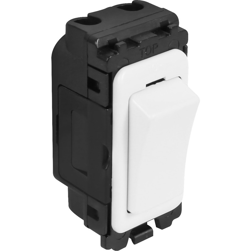 Wessex White Grid Switch 20A DP