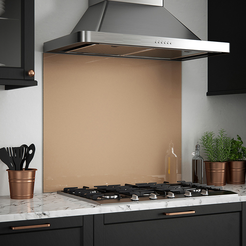 Splashback Rose Gold Self-Adhesive Glass Splashback 900 x 750mm