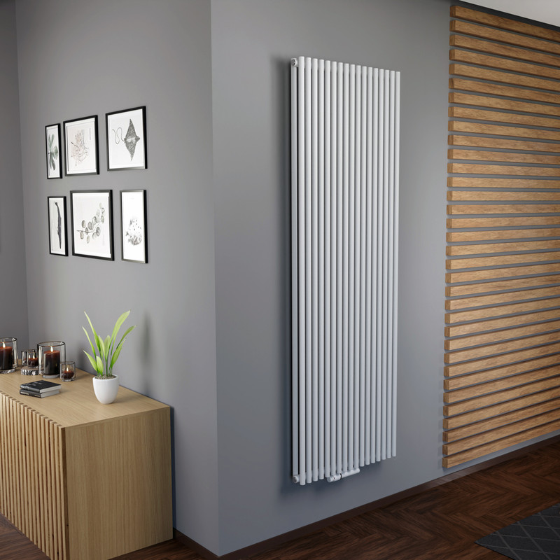 Ximax Kingston Duo Vertical Designer Radiator 1800 x 610mm 5900Btu White