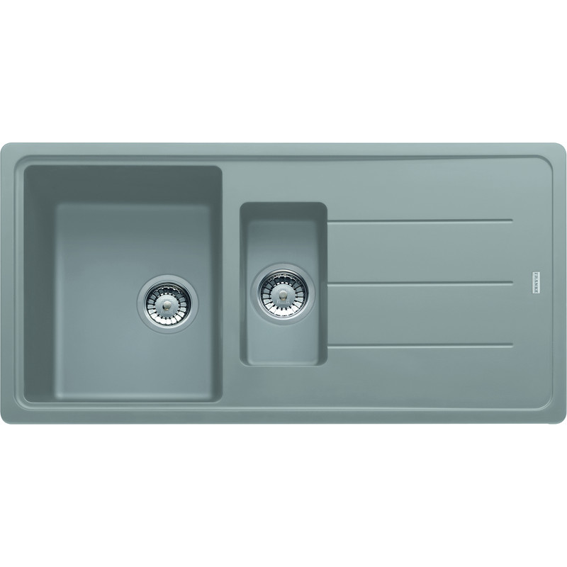 Franke Basis Reversible Fragranite Kitchen Sink & Drainer 1.5 Bowl Stone Grey