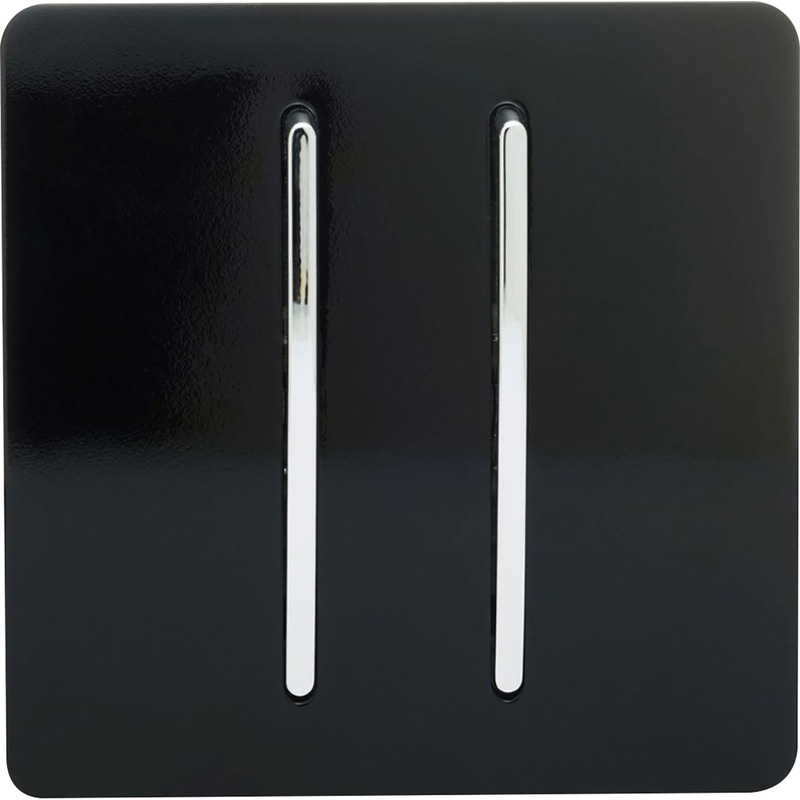 Trendiswitch Black 2 Gang 2 Way 10 Amp Switch 2 Gang 2 Way