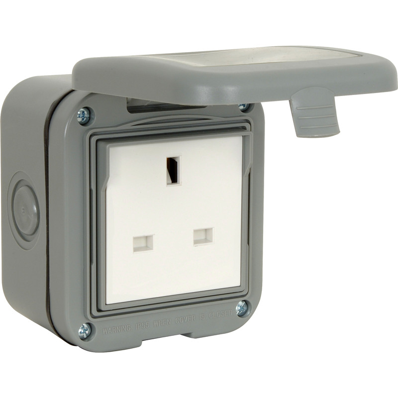 BG IP55 Socket 1 Gang 13A