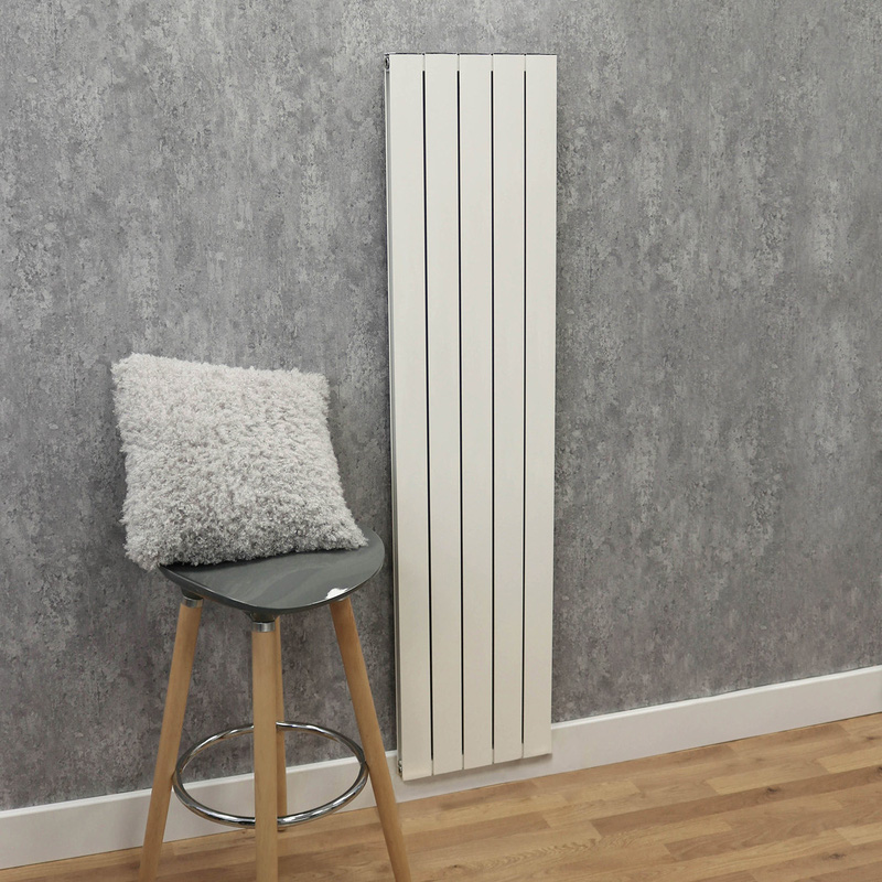 Ultraheat Smyrna Vertical Designer Radiator 2000 x 625mm Btu 5963 White Aluminium