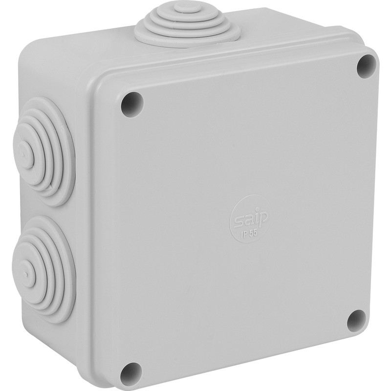 IP55 Moulded Enclosure 100 x 100 x 60mm - 6 Entries