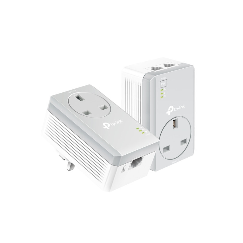 TP Link 2 Port Passthrough Powerline Starter Kit AV600